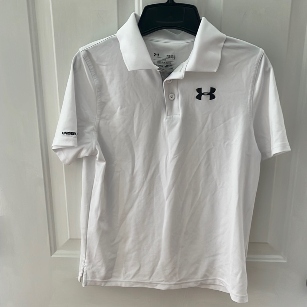Under Armour Boy’s Loose White Polo Shirt